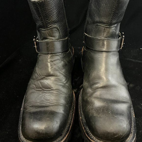 Pegabo 5613 Men Black Leather Ankle Boots Side Zipper Shoes EUR 42 main image 11